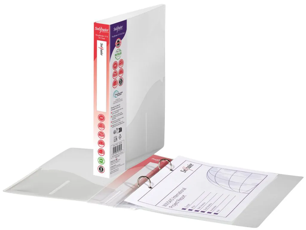 Snopake RingBinder 2/15 'O' Ring A5 Clear- 10 Binders