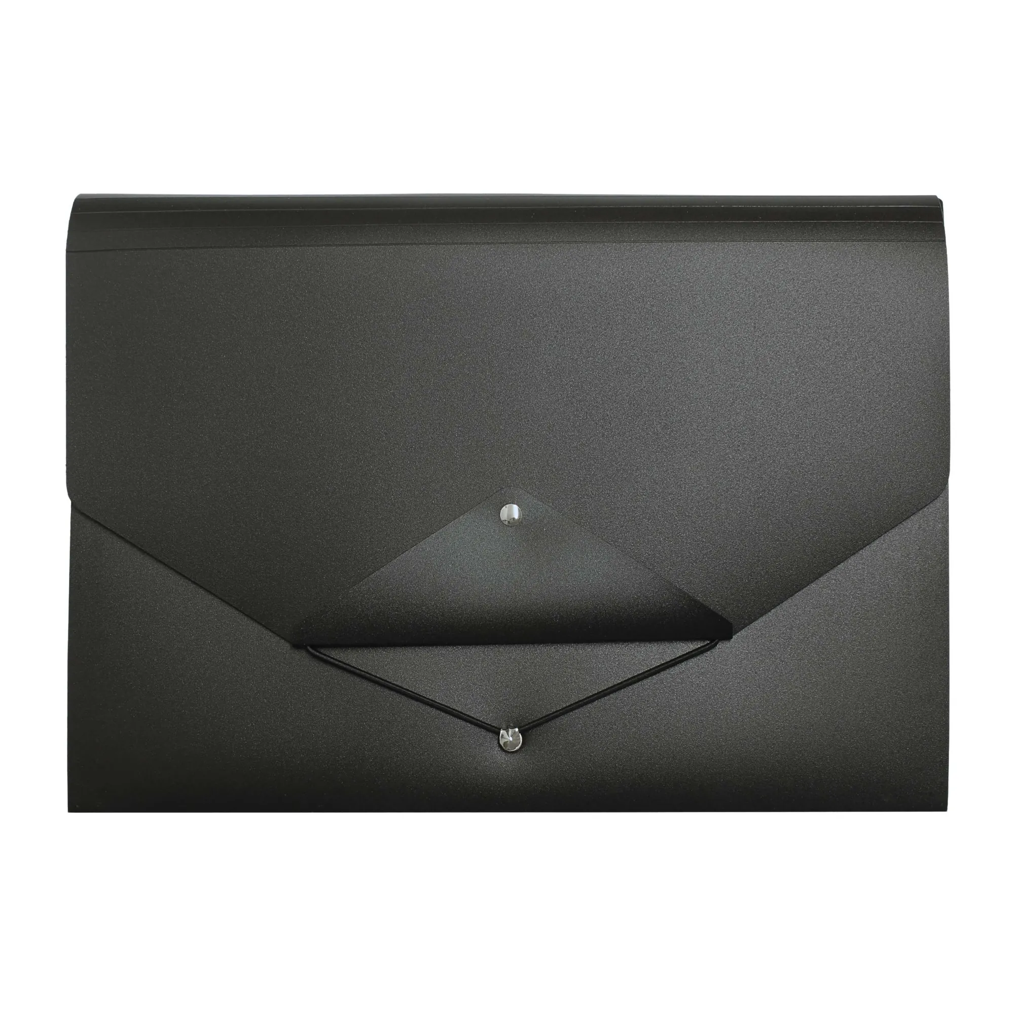Expanding File 13 Pocket Triangle Flap Black