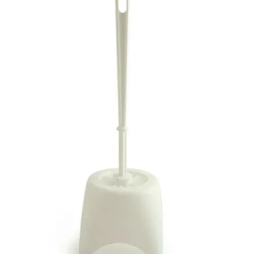 Toilet Brush and Holder in White (1)