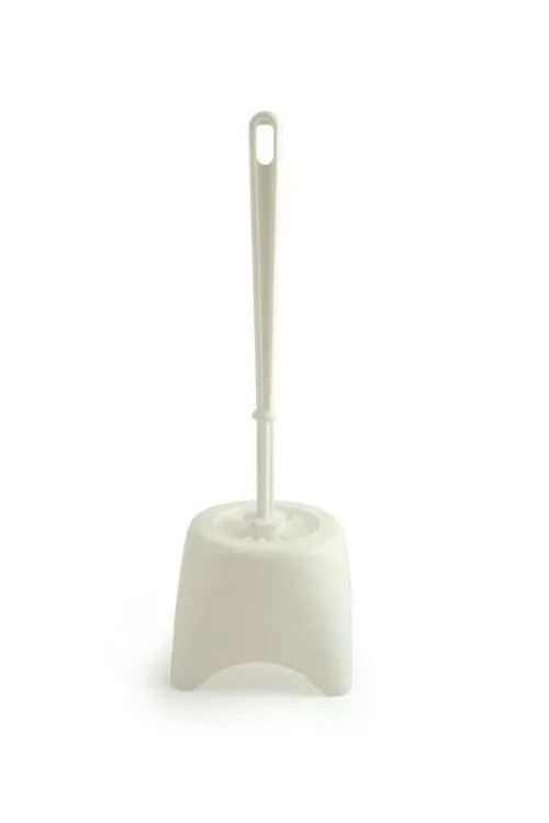 Toilet Brush and Holder in White (1)