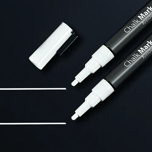 Liquid Chalk Water-Based Marker White easy wipe 1-2mm bullet tip (2) - BA178