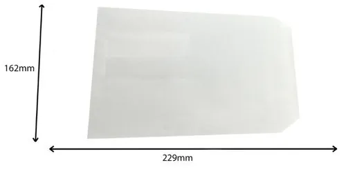 UP C5 Envelopes Plain Peel and Seal 90gsm White (Pack of 500)